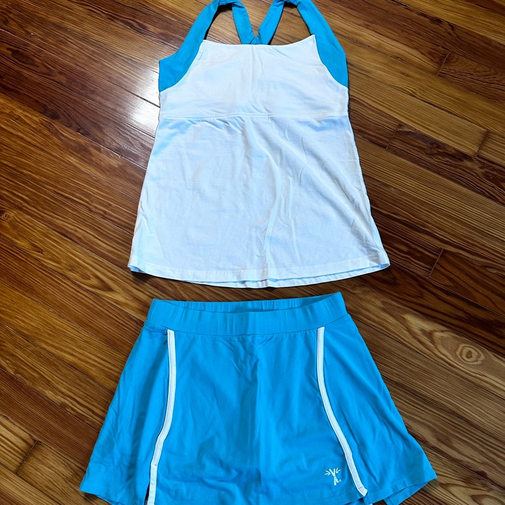 Women's Cariloha Blue and White Skirt Set